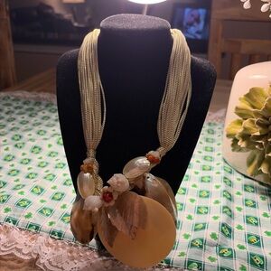 Vintage Elegant Multi-Strand Shell Necklace